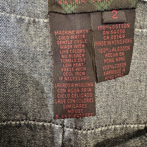 Ralph Lauren Denim Skirt Window Panel Design Women's 2 Vintage - Picture 8 of 14